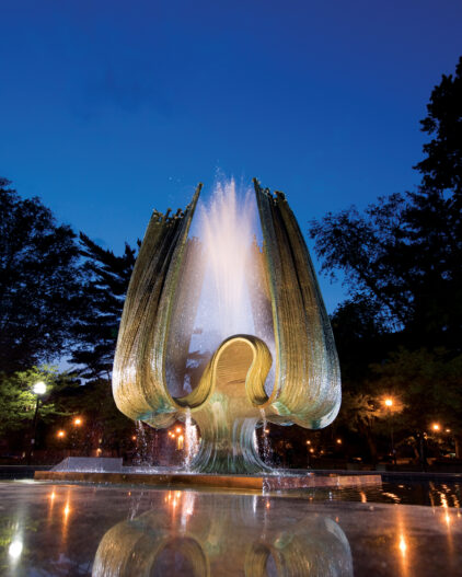 fountain at Marshall University