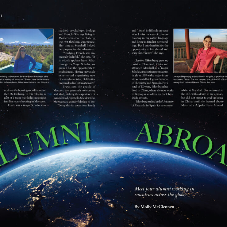 Alumni Abroad article layout