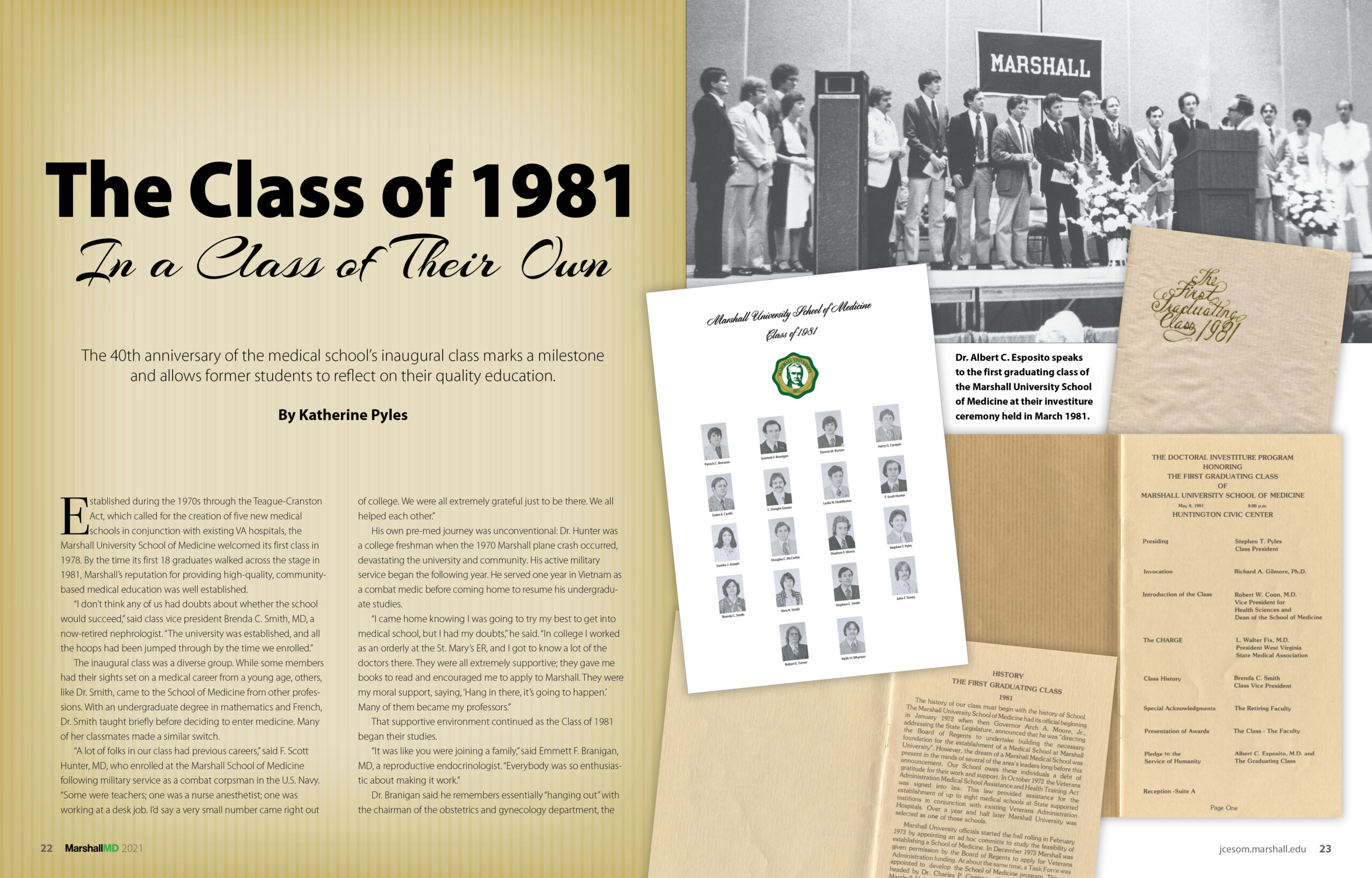 Marshall MD 2021 Class Reunion article layout